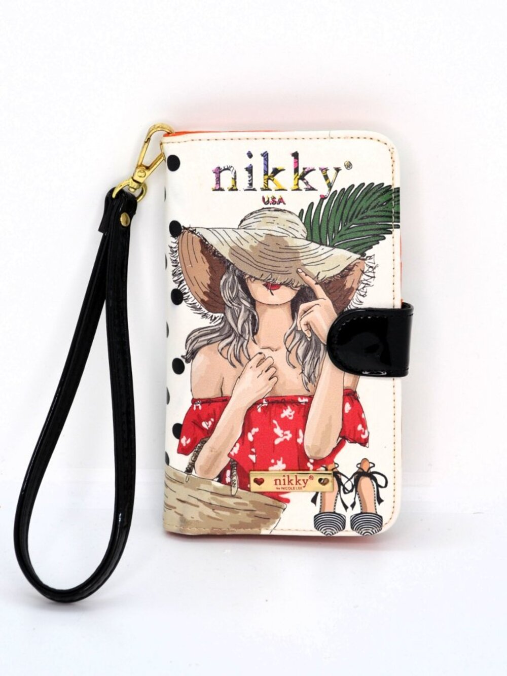 Nicole Lee Phone Case Wallet Wristlet Nikky "I Love Summer" RARE Print